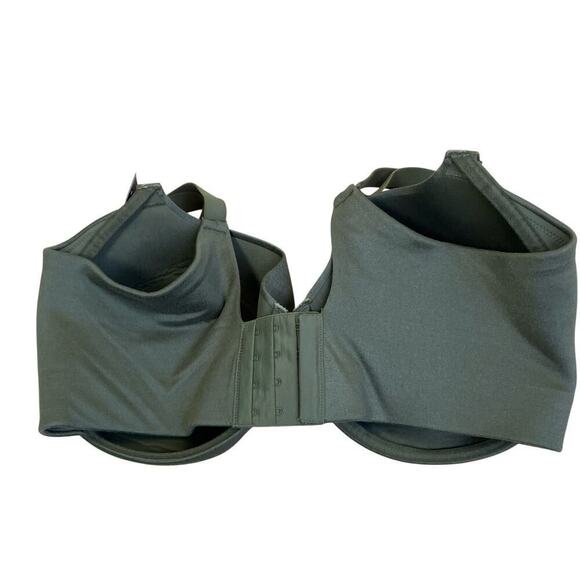 Cacique NWT Sz 40F C Wire Balconette Bra Olive Green Side-smoothing Solution - Picture 7 of 14